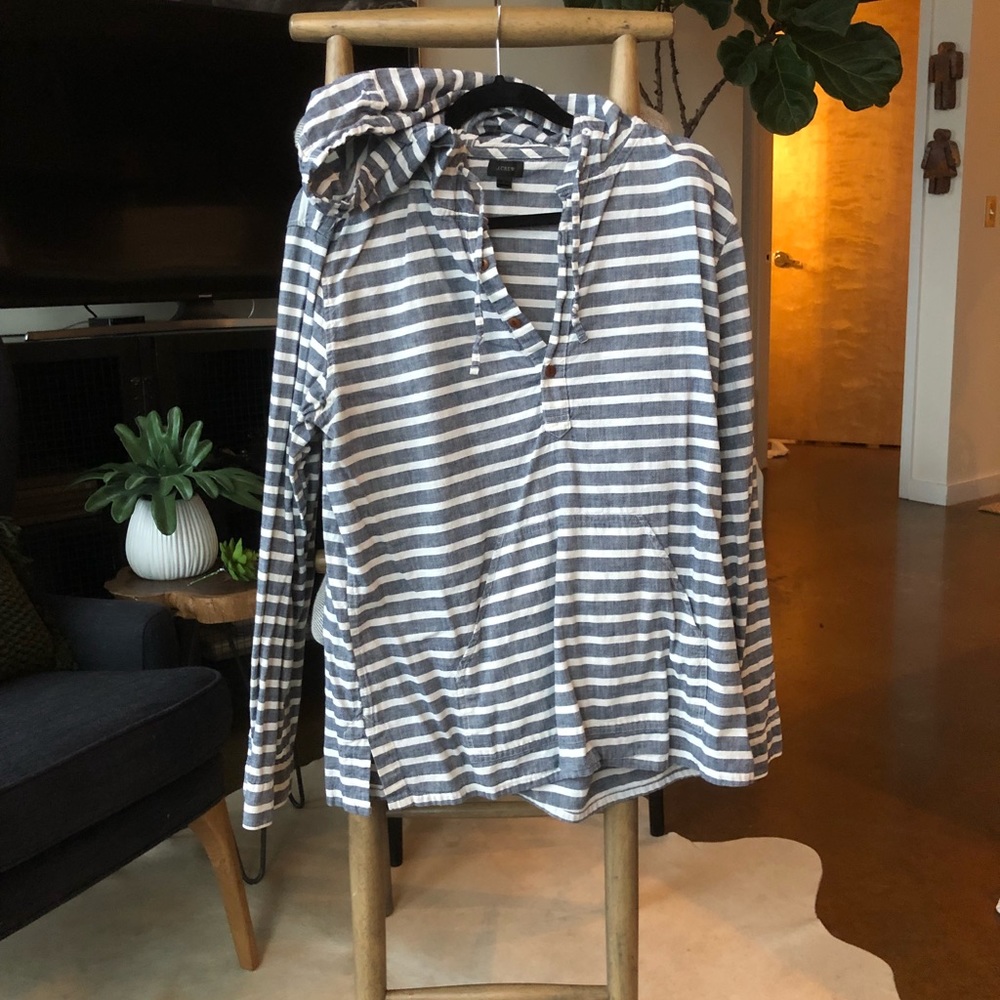 J. Crew linen hoodie